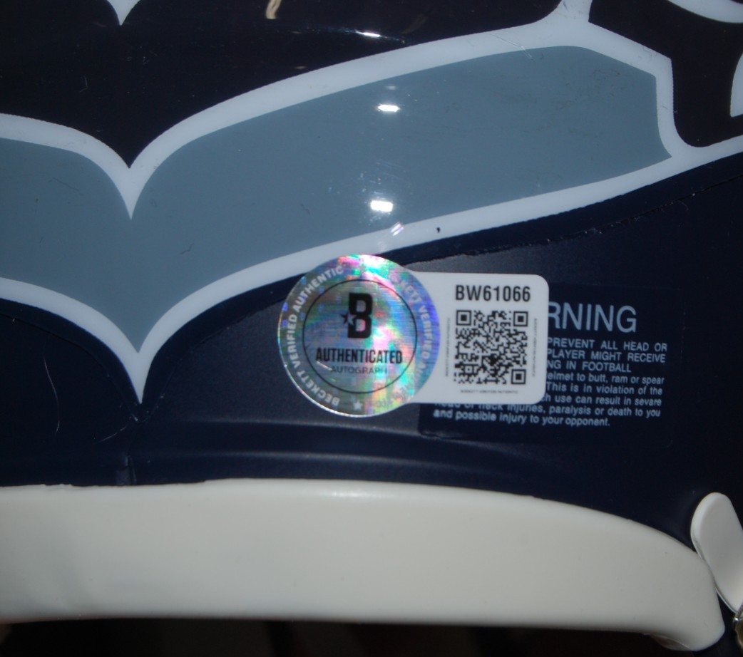 JOHN SCHNEIDER signed (SEATTLE SEAHAWKS) mini football helmet BECKETT BW61066