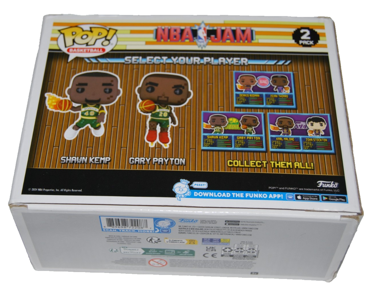 GARY PAYTON signed (NBA JAM) Supersonics basketball Funko Pop BECKETT BY085896