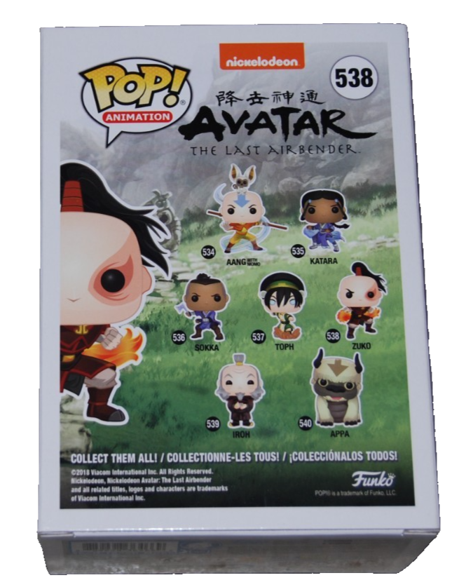 DANTE BASCO signed (THE LAST AIRBENDER) Zuko #538 Funko Pop BECKETT BU41113