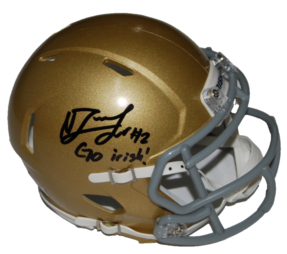 NOLAN JAMES JR signed (NOTRE DAME FIGHTING IRISH) mini helmet JSA COA CR86351