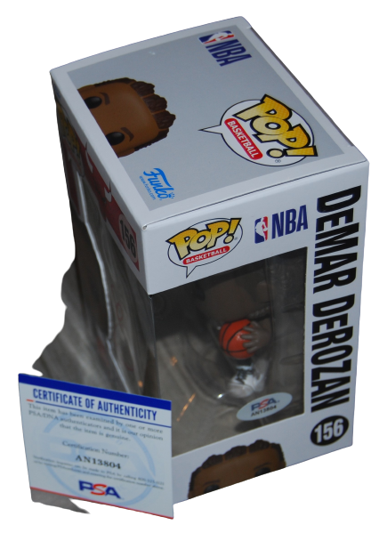 DEMAR DEROZAN signed (CHICAGO BULLS) Basketball #156 Funko Pop PSA/DNA AN13804