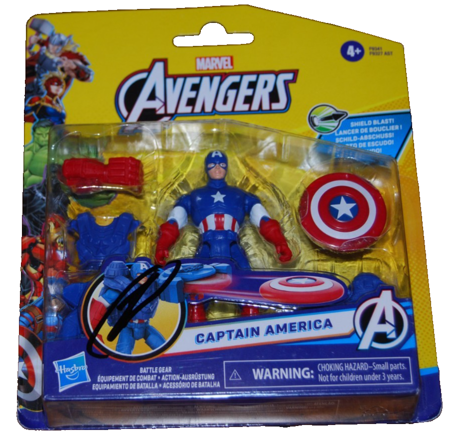 ROBERT O'NEILL signed (CAPTAIN AMERICA) Navy Seal Bin Laden toy BECKETT BU41333