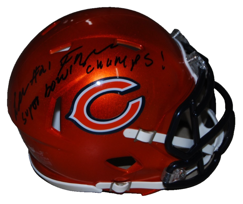 LESLIE FRAZIER signed (CHICAGO BEARS) Flash mini football helmet BECKETT BF87300