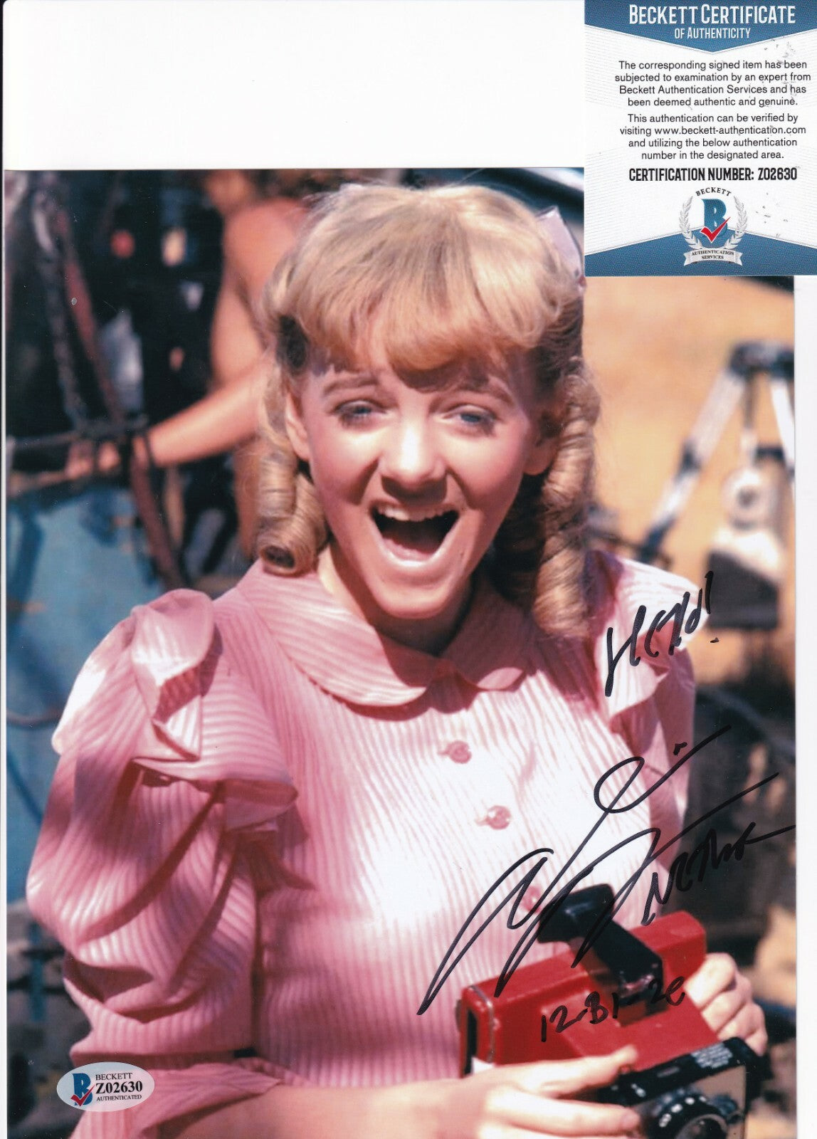 ALISON ARNGRIM signed (LITTLE HOUSE ON THE PRAIRIE 8X10 photo BECKETT BAS Z02630