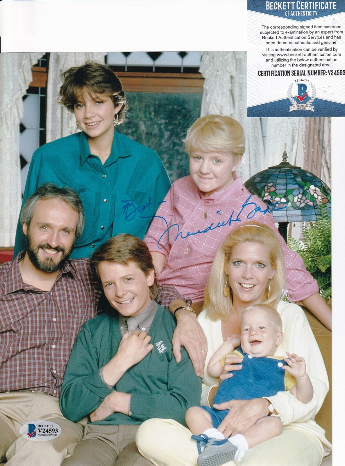 MEREDITH BAXTER signed (FAMILY TIES) Elyse Keaton 8X10 photo BECKETT BAS V24591