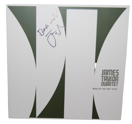 JAMES TAYLOR QUARTET signed (MAN IN THE HOT SEAT) Record LP BECKETT BAS BH033977