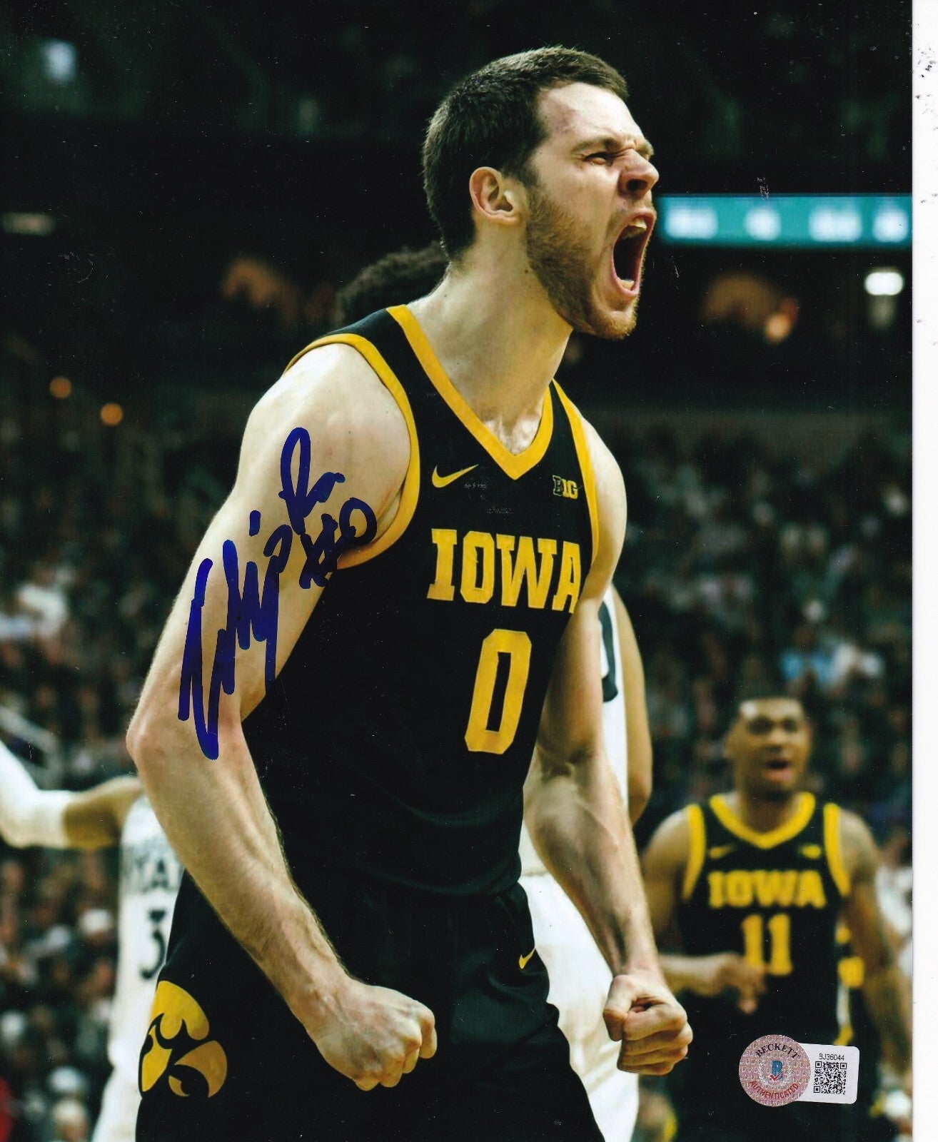 FILIP REBRACA signed (IOWA HAWKEYES) basketball 8X10 photo BECKETT BAS BJ36044
