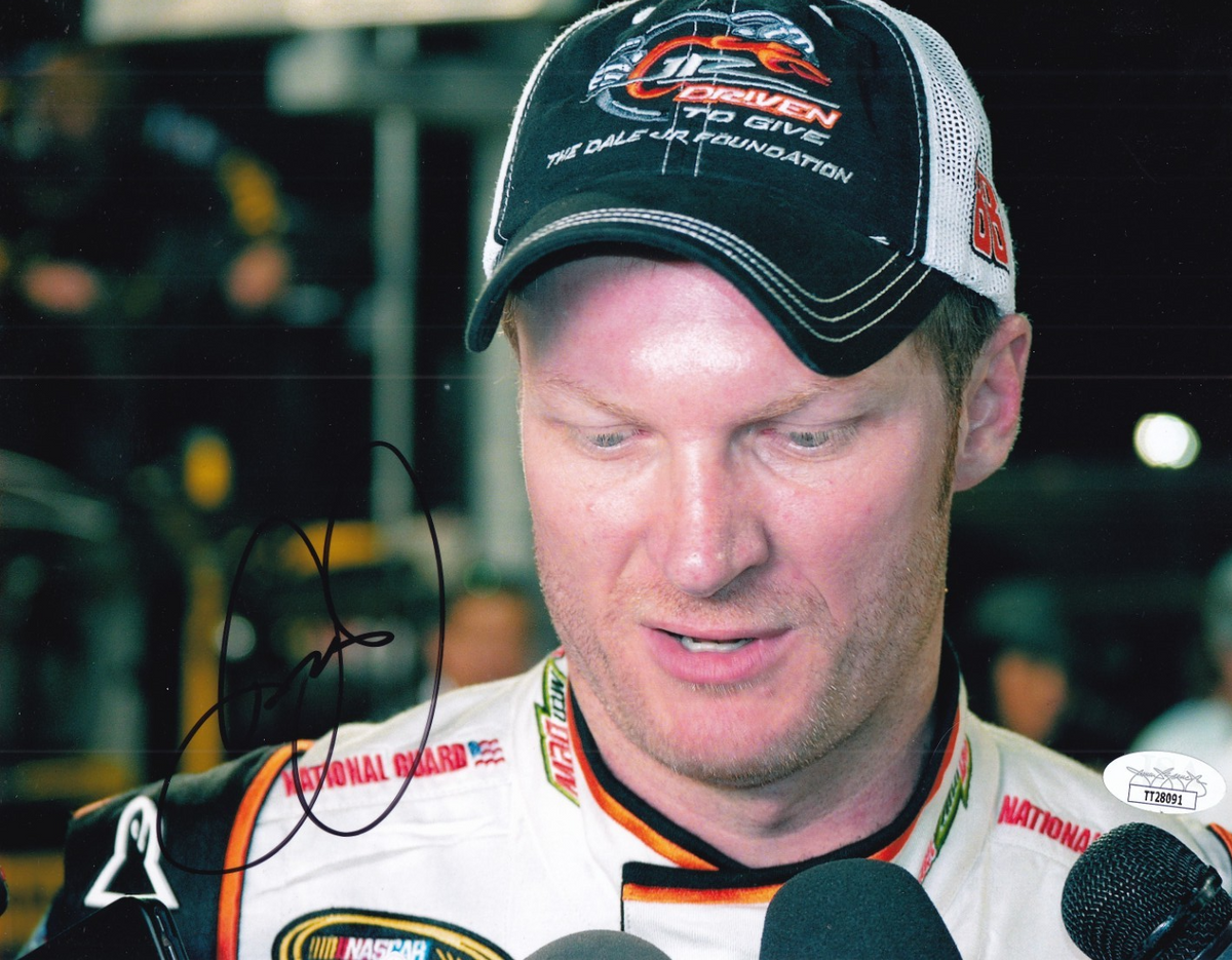 DALE EARNHARDT JR signed (NASCAR) RACING autographed 8X10 photo JSA TT28091