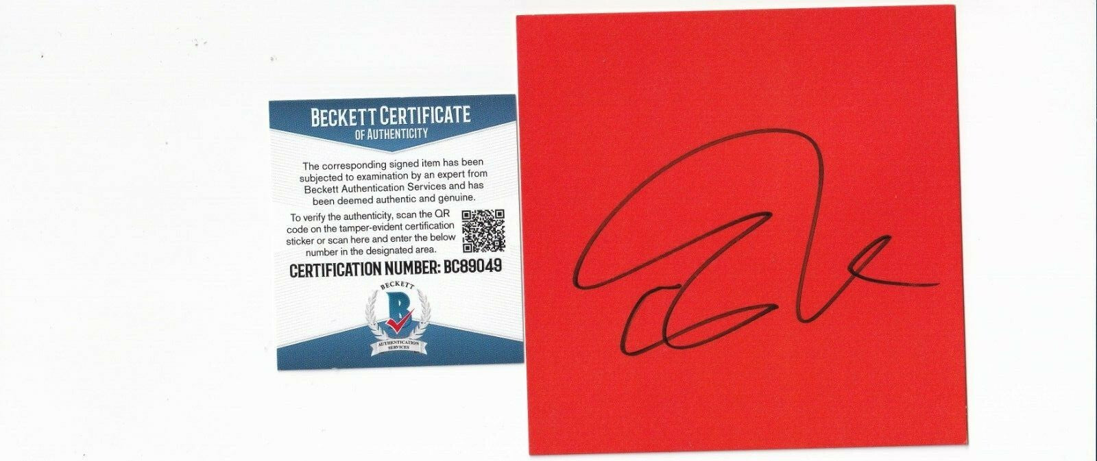 ED SHEERAN signed (=)  Brand New CD COVER 4x4 art card BECKETT BAS BC89049