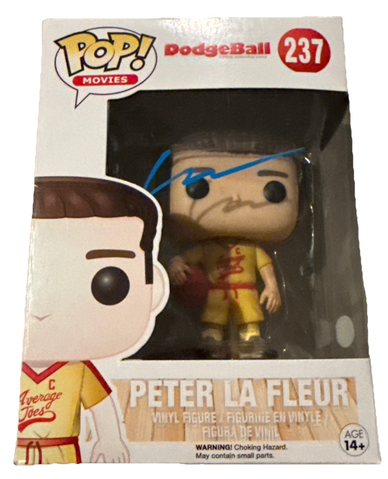 VINCE VAUGHN signed (DodgeBall) Peter La Fleur Funko Pop #237 ACOA SD27371