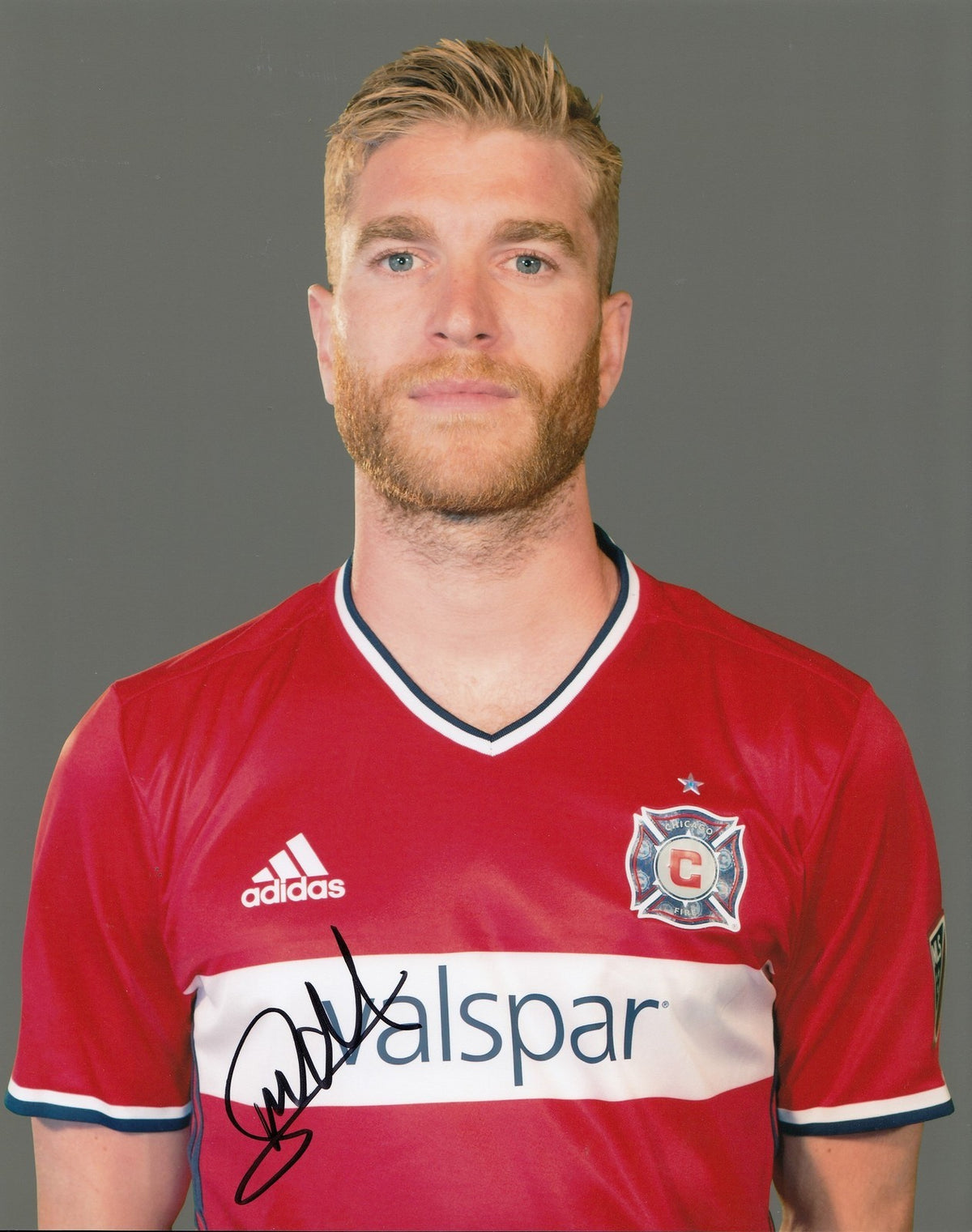 MICHAEL DE LEEUW signed *CHICAGO FIRE* MLS SOCCER 8X10 (FC GRONINGEN) W/COA #1