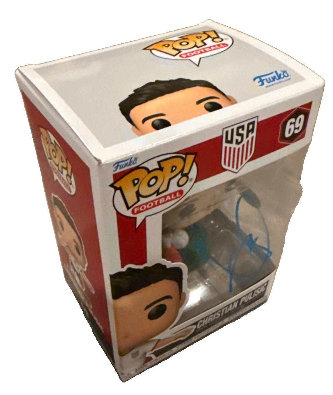 CHRISTIAN PULISIC signed (TEAM USA) Football Soccer Funko Pop #69 JSA CS22879