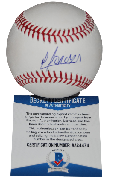 YOAN MONCADA signed (CHICAGO WHITE SOX) OML baseball BECKETT BAS AA24474