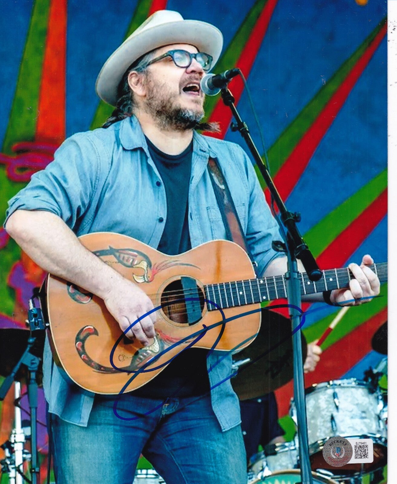JEFF TWEEDY signed (WILCO) Music singer autograph 8X10 photo BECKETT BAS BJ79461