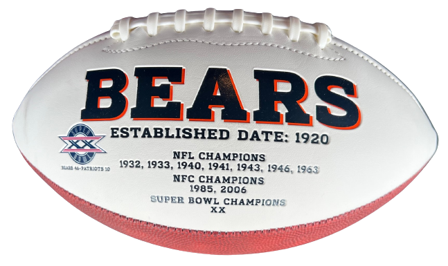 MARK CARRIER signed (CHICAGO BEARS) F/S logo football BECKETT BAS BJ76295