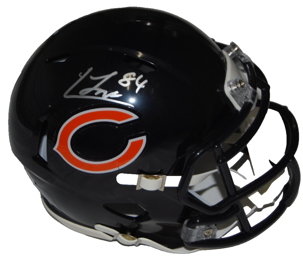 COLSTON LOVELAND signed (CHICAGO BEARS) 2026 mini football helmet JSA CR86590