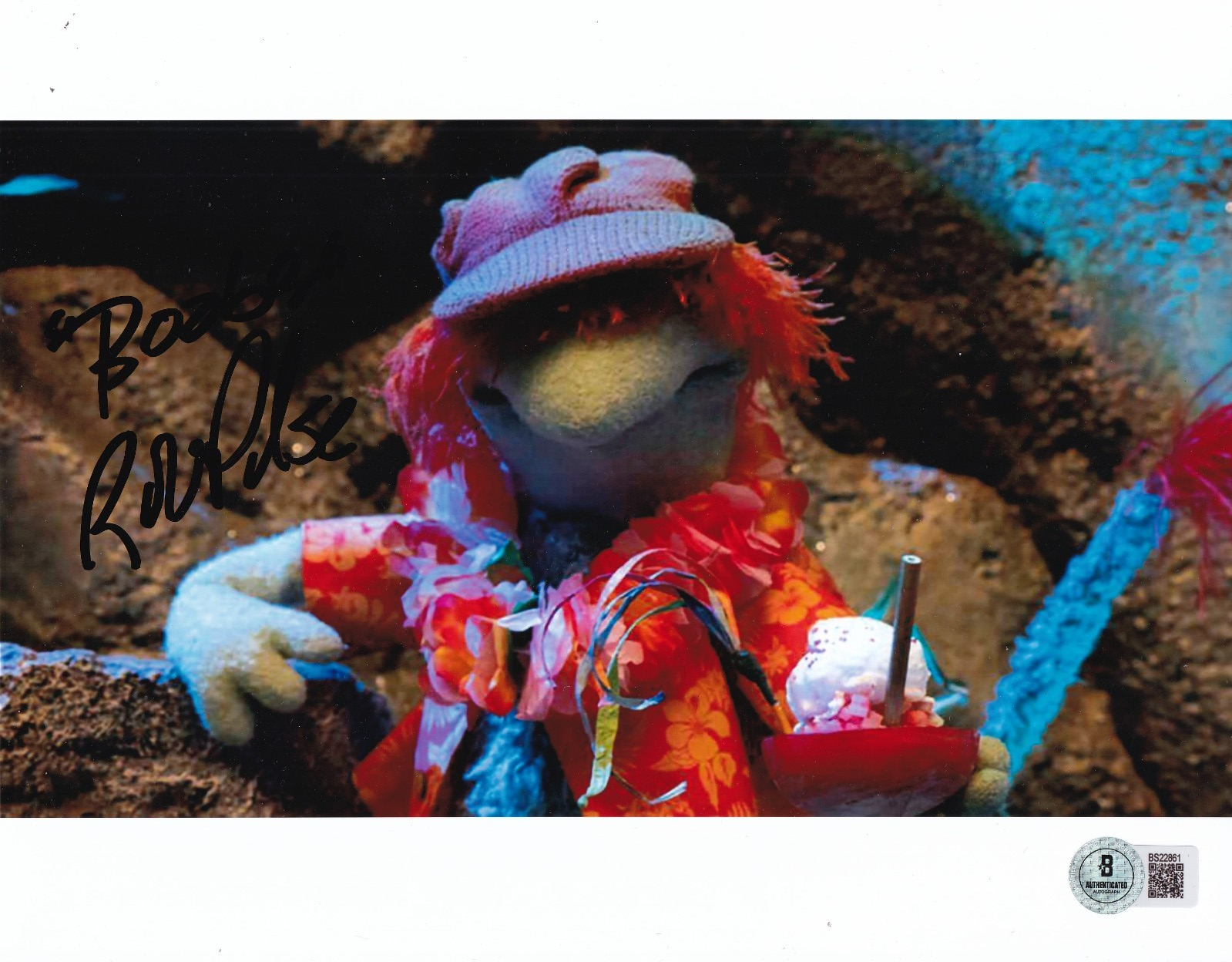 ROB PAULSEN signed (FRAGGLE ROCK) Boober Fraggle 8X10 photo BECKETT BS22861