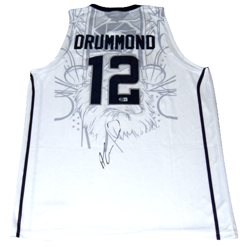 ANDRE DRUMMOND signed (UCONN HUSKIES) XL Basketball jersey BECKETT BAS BG93630