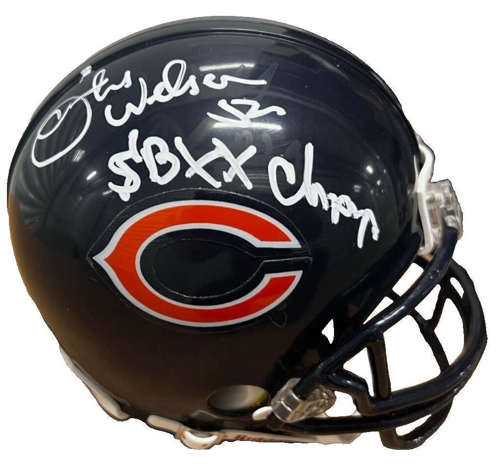 OTIS WILSON signed (CHICAGO BEARS) SBXX CHAMPS mini helmet BECKETT AD47257