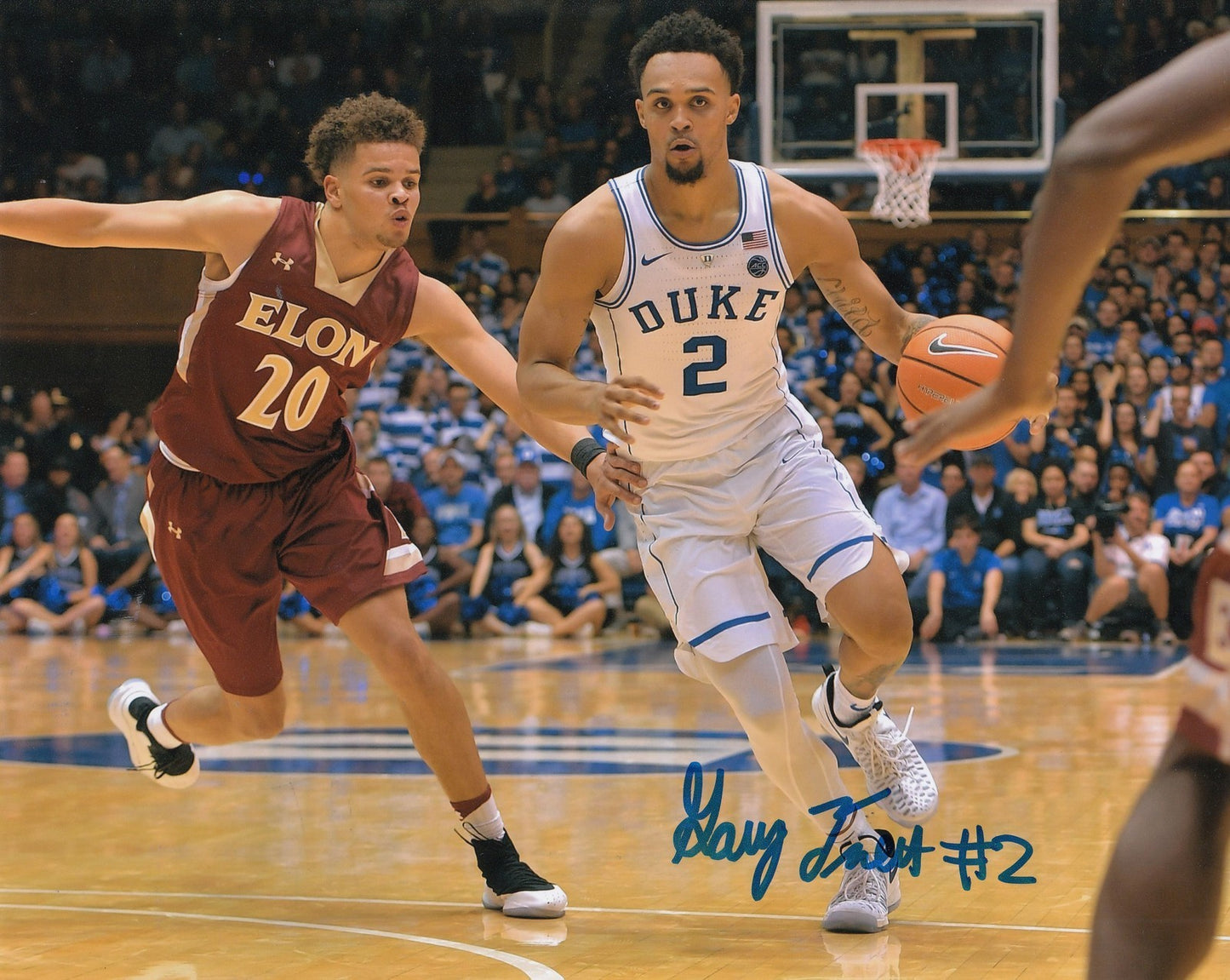 GARY TRENT JR signed (DUKE BLUE DEVILS) basketball 8X10 *PROOF* photo W/COA #2