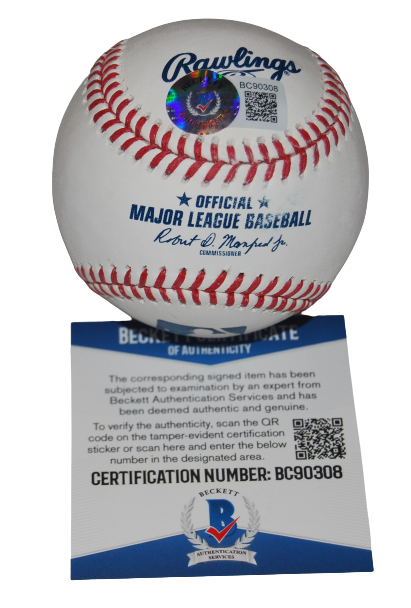 CRISTIAN HERNANDEZ signed (CHICAGO CUBS) OML baseball BECKETT BAS BC90308