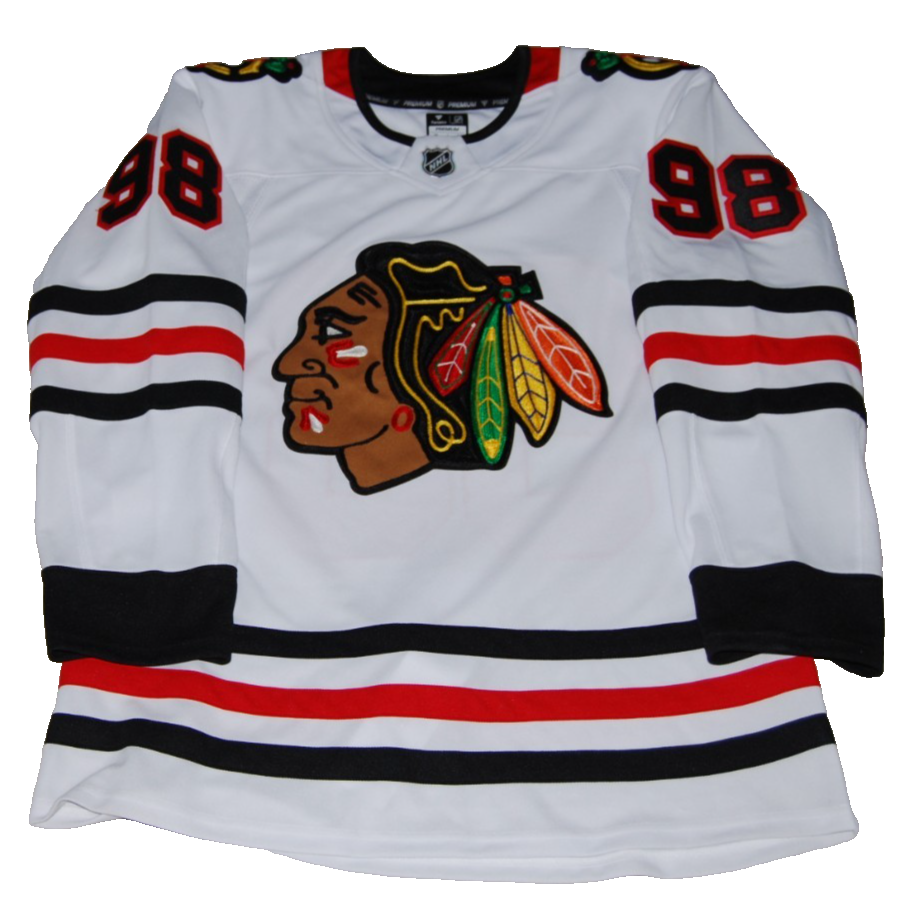 CONNOR BEDARD signed (CHICAGO BLACKHAWKS) Premium hockey jersey BECKETT AE38946