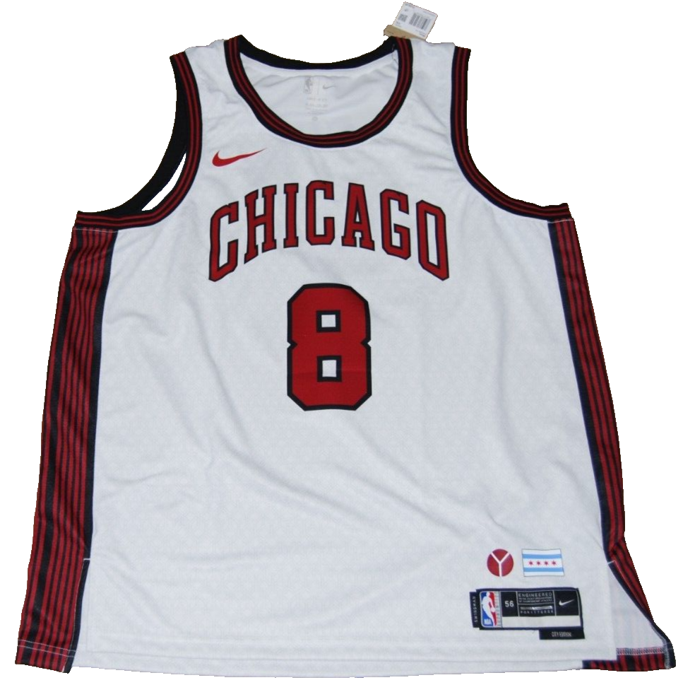 ZACK LAVINE signed (CHICAGO BULLS) XXL City Edition jersey BECKETT BAS AD47374