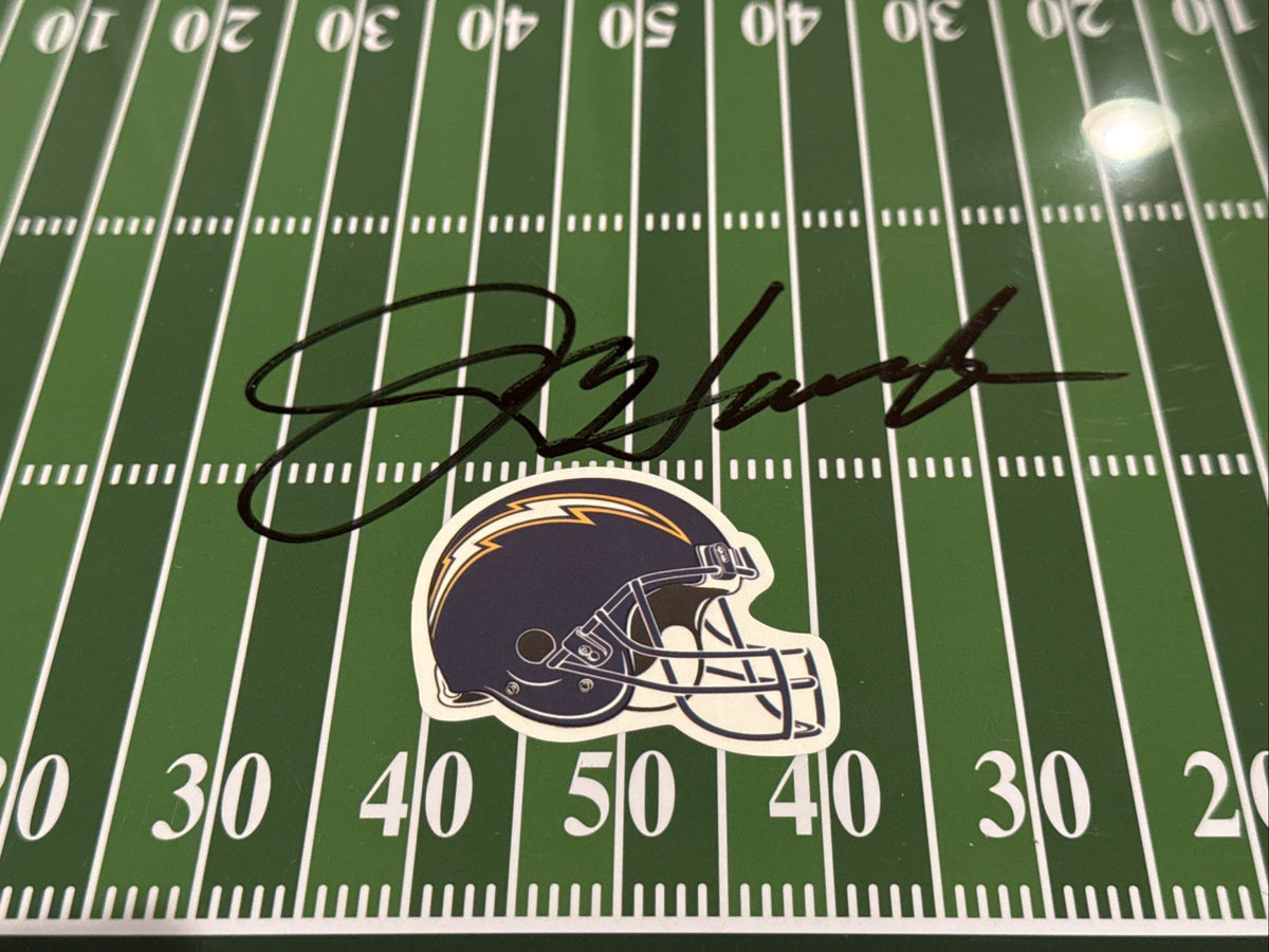 JIM HARBAUGH signed (LOS ANGELES CHARGERS) Coaches clipboard BECKETT BAS BW54026
