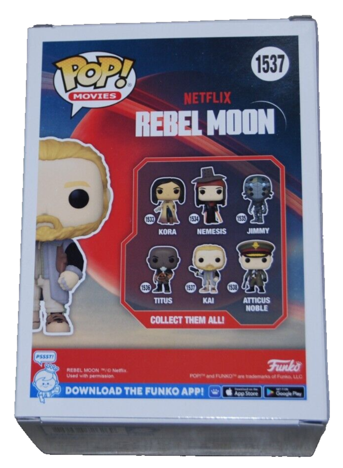 CHARLIE HUNNAM signed (REBEL MOON) Kai Funko pop #1537 BECKETT BAS BR25981