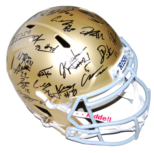 2026-27 NOTRE DAME FIGHTING IRISH team signed full size replica helmet CARR