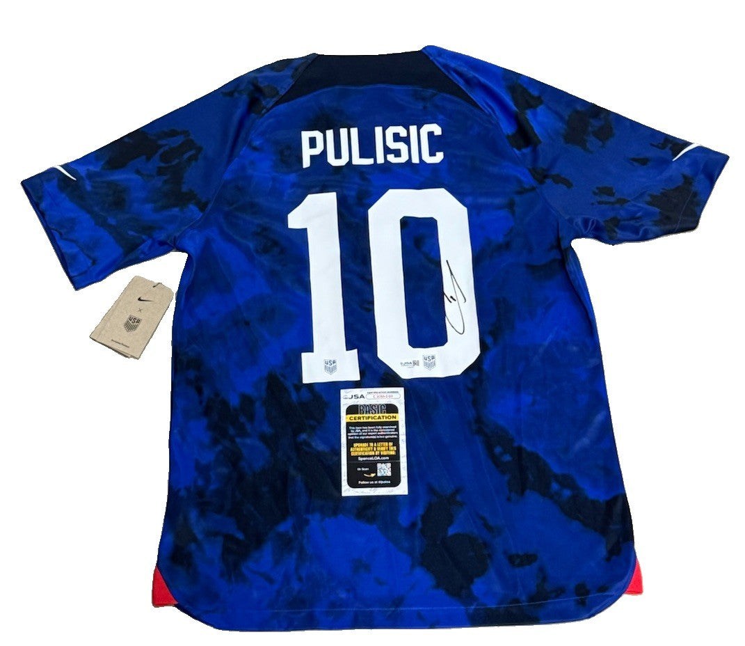 CHRISTIAN PULISIC signed (TEAM USA) Nike Soccer jersey JSA CR86440