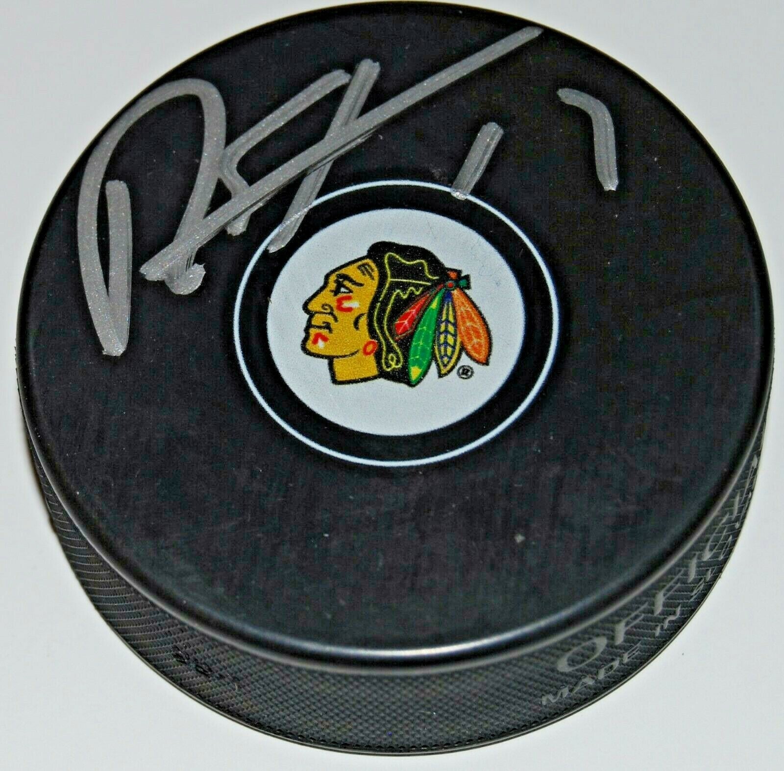DYLAN STROME signed (CHICAGO BLACKHAWKS) Autographed NHL HOCKEY Puck W/COA #1