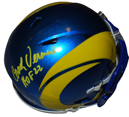DICK VERMEIL signed (ST LOUIS RAMS) mini football helmet BECKETT BAS BG93653