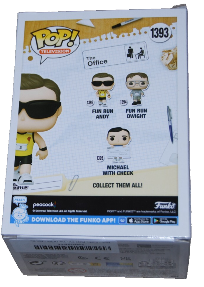 ED HELMS signed (THE OFFICE) Fun Run Andy Funko pop #1393 BECKETT BAS BQ83850