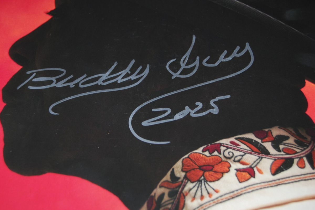 BUDDY GUY signed (AIN'T DONE WITH THE BLUES) Album Record LP BECKETT BAS BW54288