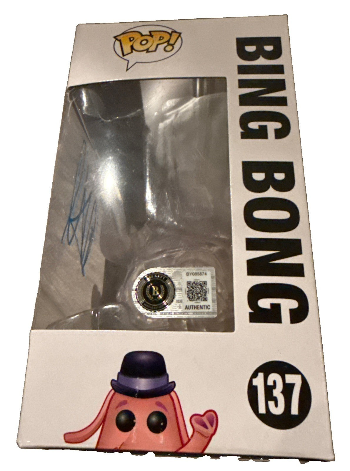 RICHARD KIND signed (INSIDE OUT Bing Bong Disney Funko Pop #137 BECKETT BY085874