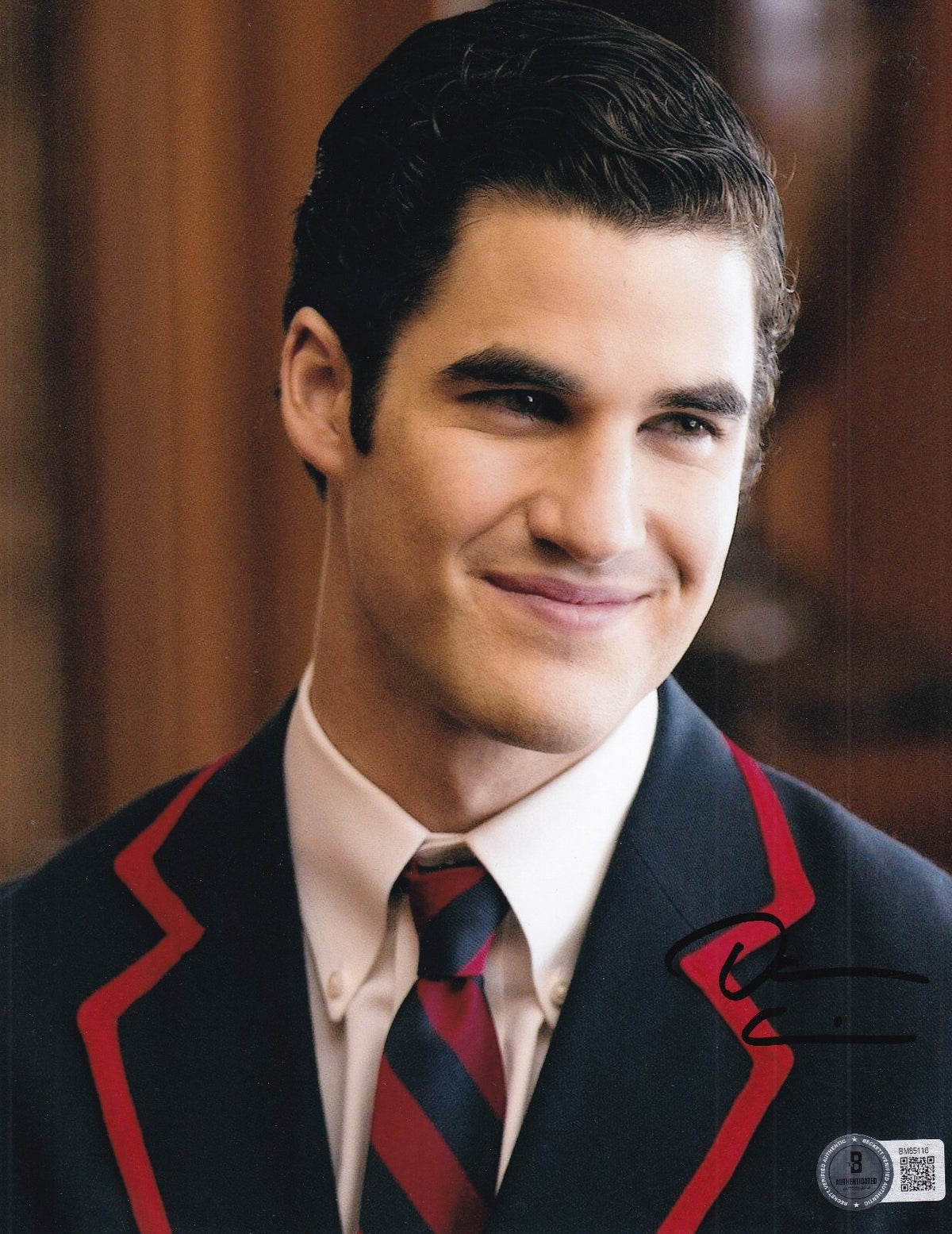 DARREN CRISS signed (GLEE) Blaine Anderson AUTOGRAPH 8X10 photo BECKETT BM85116