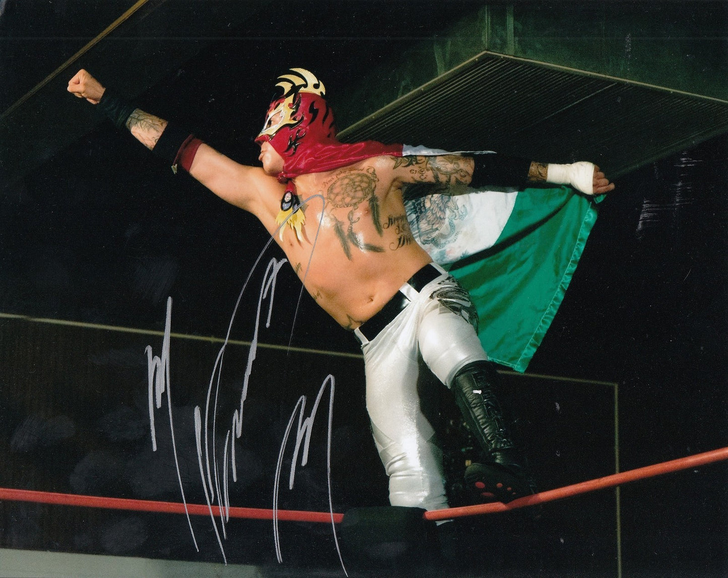 REY FENIX signed (WRESTLING) LUCHADOR ENMASCARADO 8X10 photo LUCHA LIBRE W/COA 2