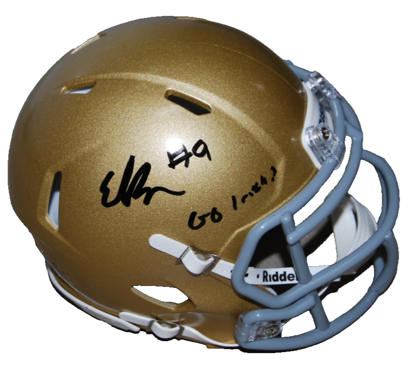 ELI RARIDON signed (NOTRE DAME FIGHTING IRISH) mini helmet BECKETT BW07888