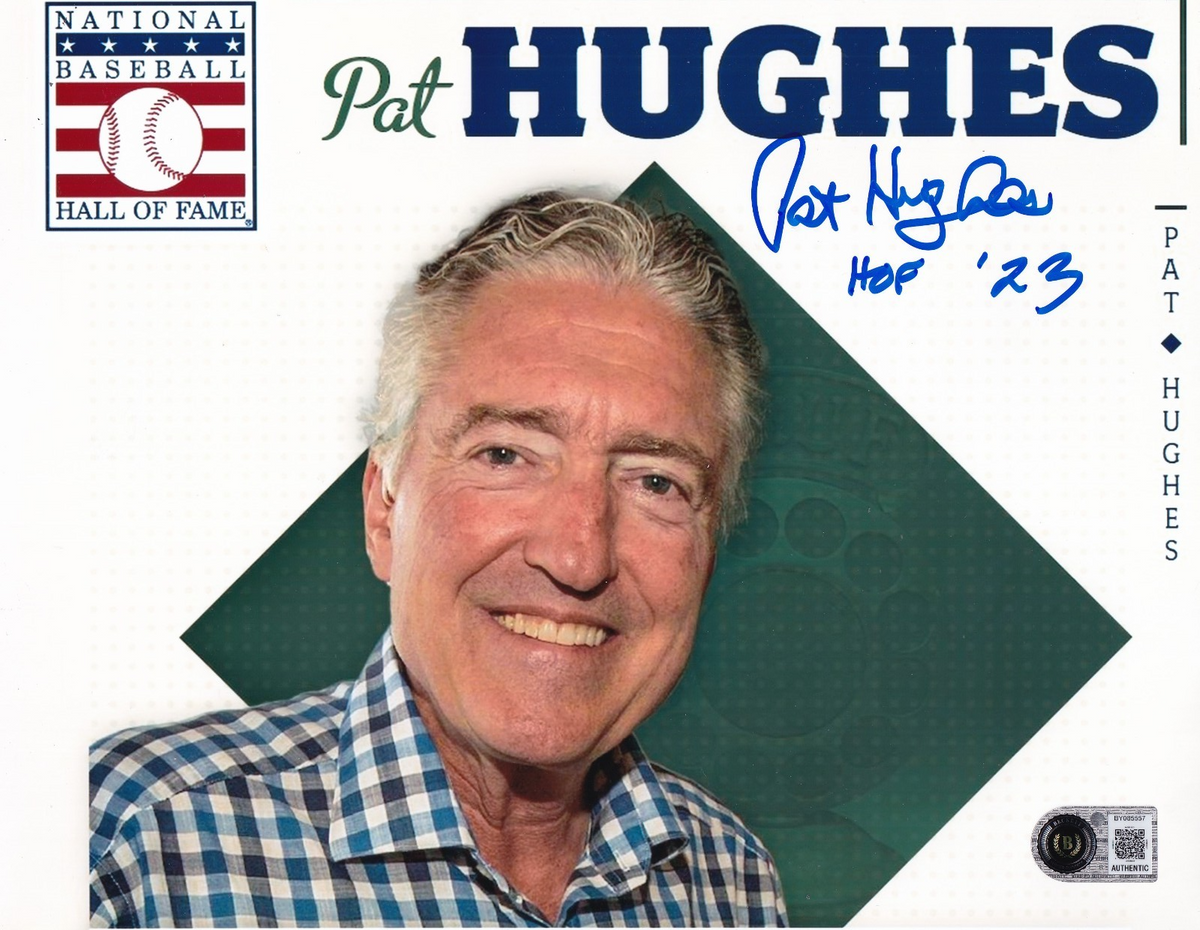 PAT HUGHES signed (CHICAGO CUBS) HOF baseball photo 8X10 BECKETT BY085557