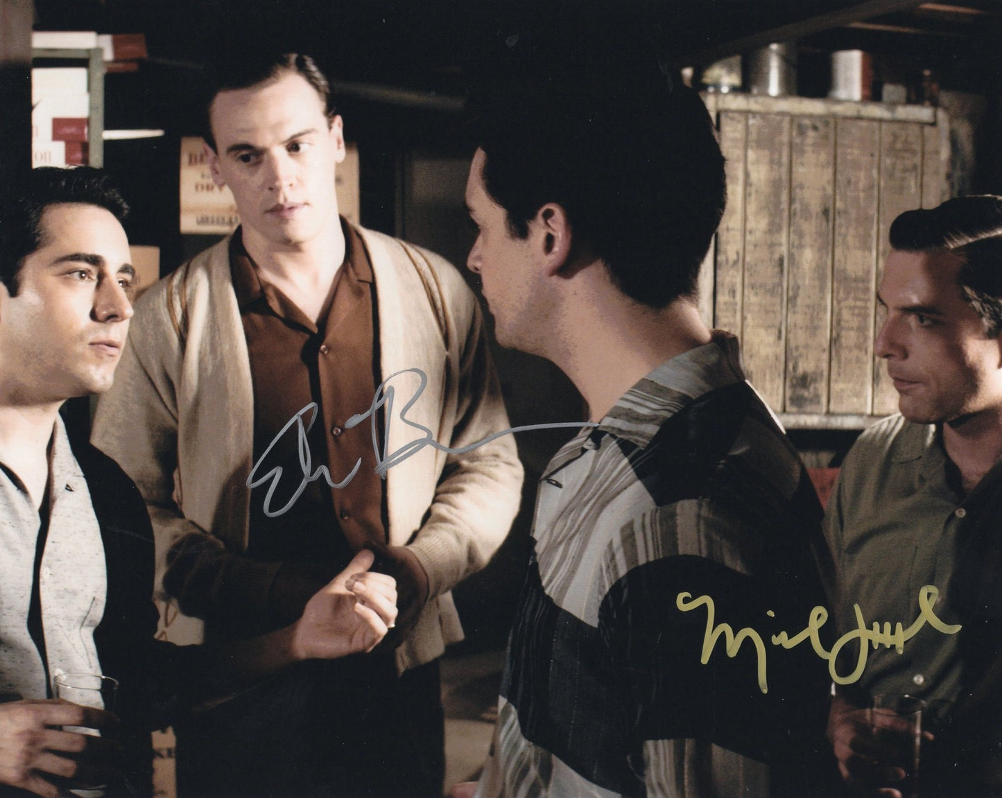 Michael Lomenda & Erich Bergen Jersey Boys Four Seasons Signed 8x10 Photo w/COA