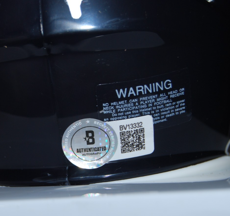 RICHARD DENT signed (CHICAGO BEARS) HOF mini football helmet BECKETT BV13332