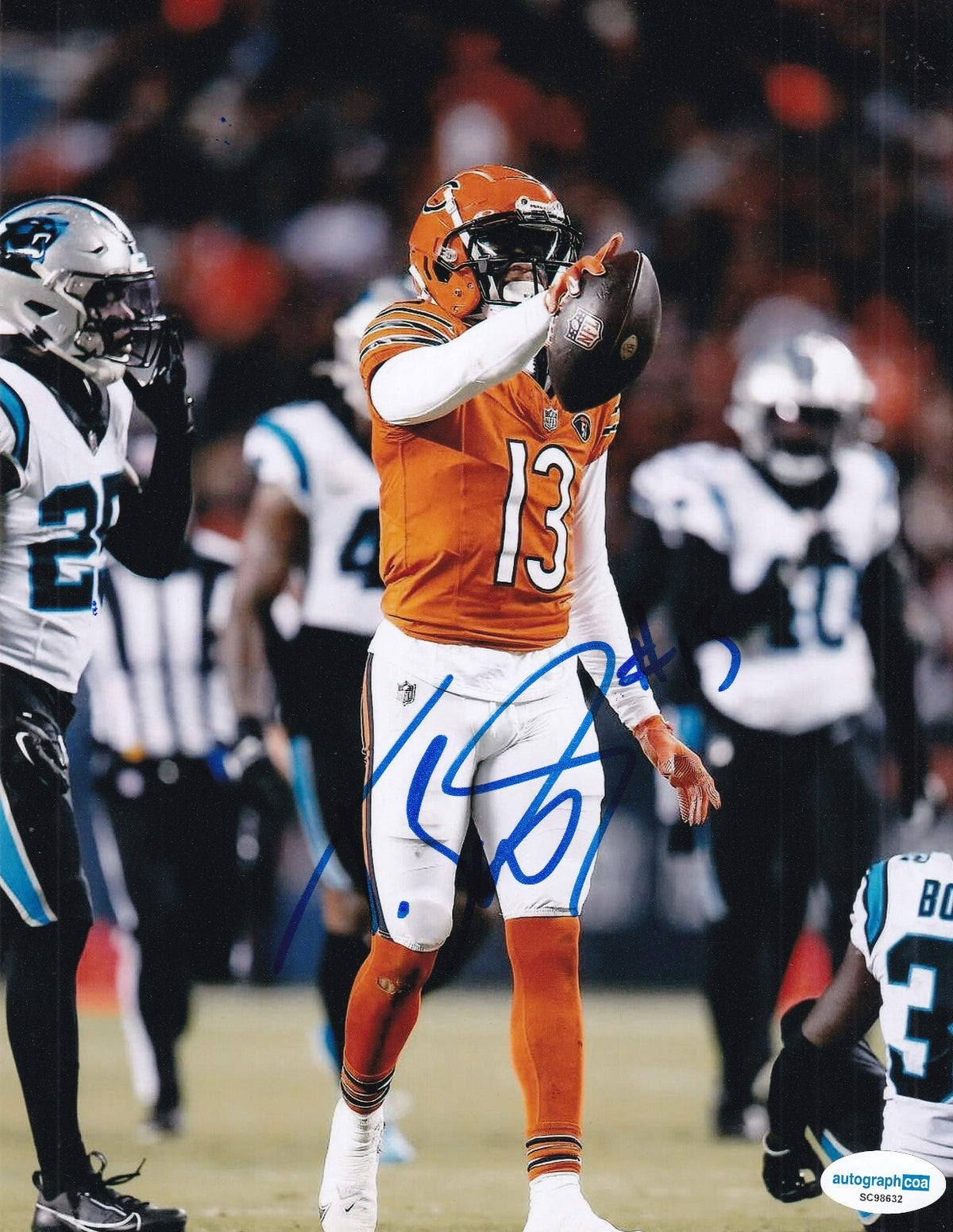 TYLER SCOTT signed (CHICAGO BEARS) autographed football 8X10 photo ACOA SC98632