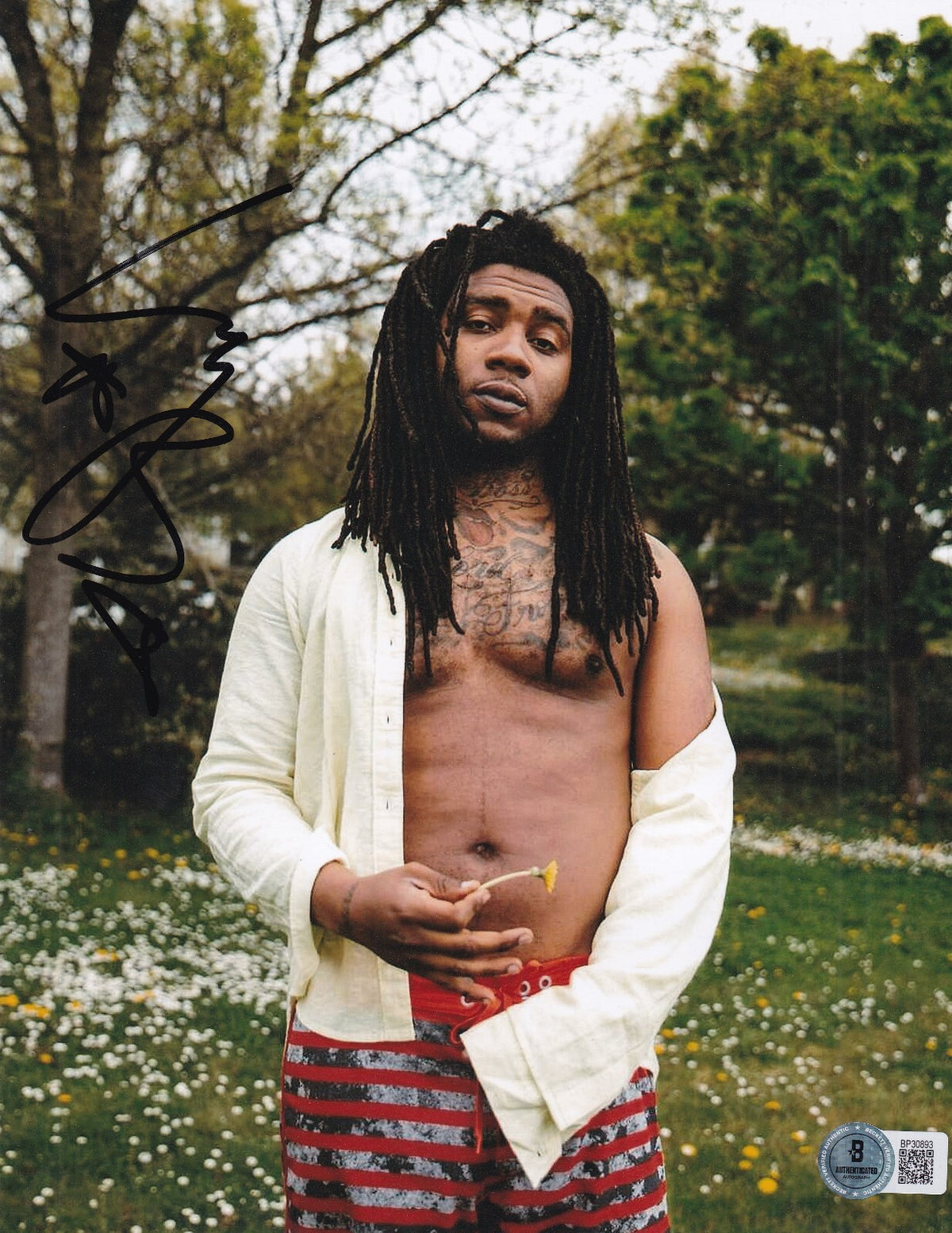 LIL B signed (THE BOOK OF FLAME) B.O.R Rap Music 8X10 photo BECKETT BP30893