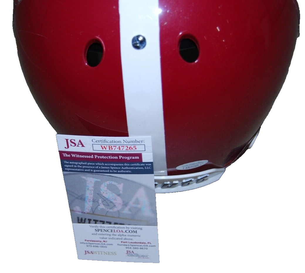 EDDIE LACEY signed (ALABAMA CRIMSON TIDE) F/S football helmet JSA WB747265