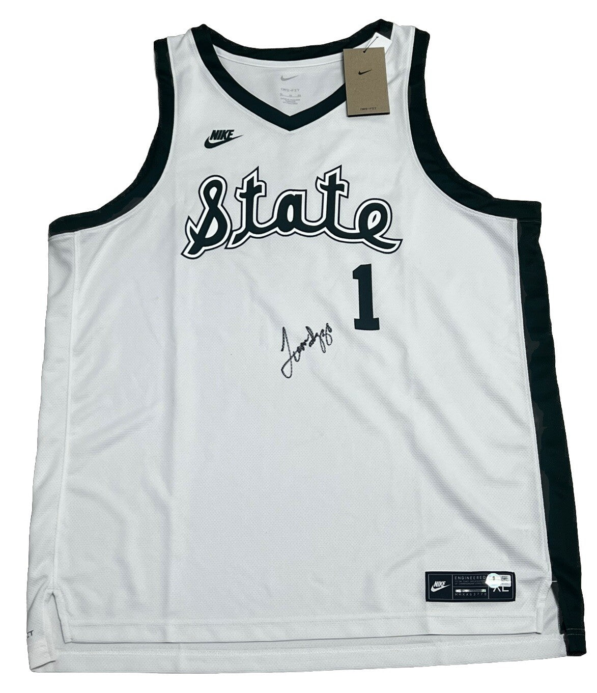 TOM IZZO signed (MICHIGAN STATE SPARTANS) NIKE basketball jersey BECKETT BP59342