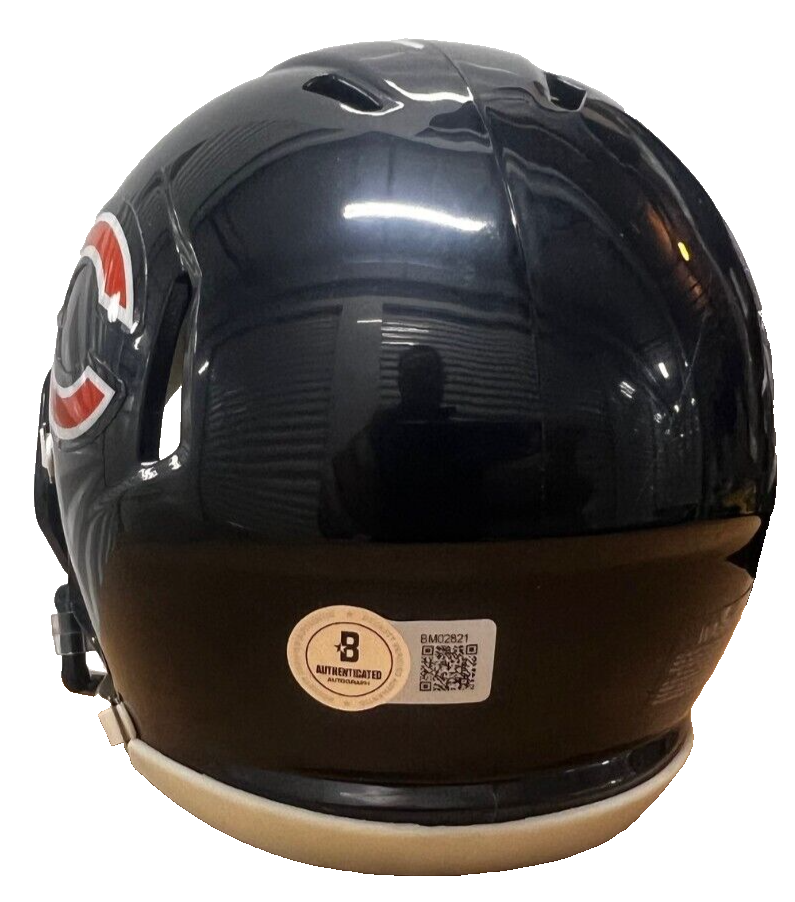 RICHARD DENT signed (CHICAGO BEARS) mini football helmet BECKETT BM02821