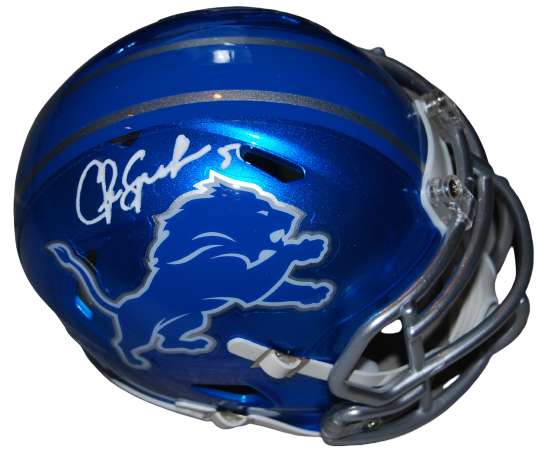 CHRIS SPIELMAN signed (DETROIT LIONS) Flash mini helmet BECKETT BAS BH087469