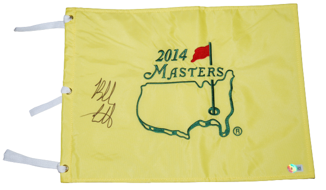 BUBBA WATSON signed (2014 MASTERS) Champion Golf pin flag BECKETT BAS BG93725