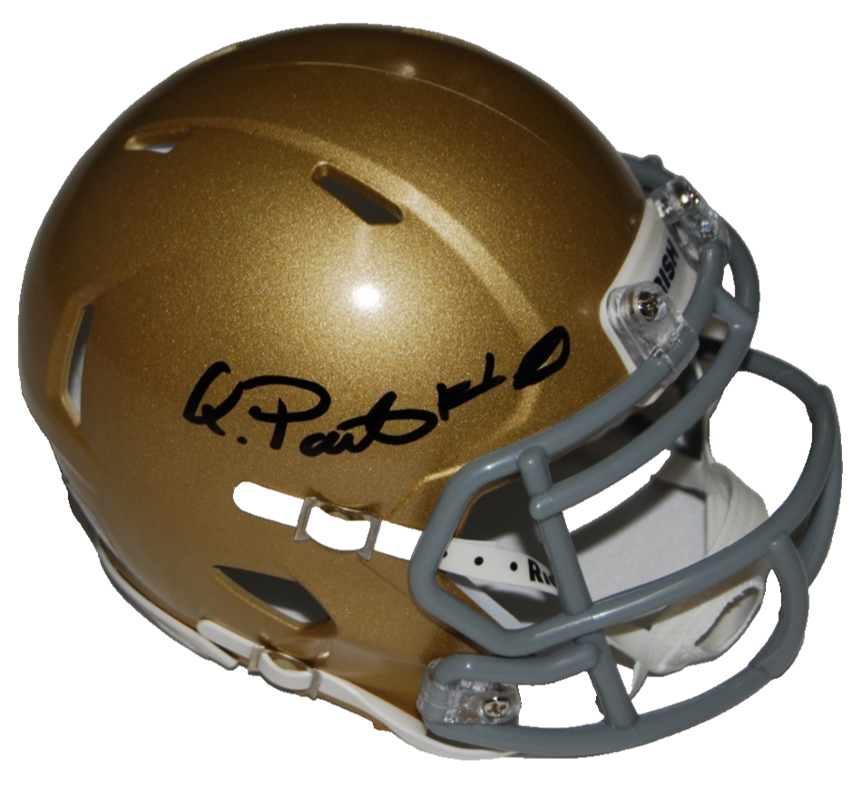 QUINCY PORTER signed (NOTRE DAME FIGHTING IRISH) mini helmet JSA COA CR86348